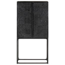 skænk 60x30x120 cm massivt akacietræ og mangotræ sort