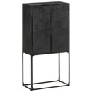 skænk 60x30x120 cm massivt akacietræ og mangotræ sort