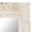 spejl 110x50 cm massivt mangotræ hvid