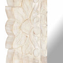 spejl 110x50 cm massivt mangotræ hvid