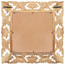 håndskåret spejl 50x50 cm massivt mangotræ brun