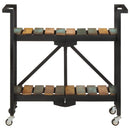 køkkenvogn 87x36x81 cm massivt genbrugstræ