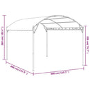 pavillon 4x3x2,6 m 180 g/m² gråbrun