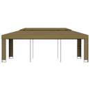 pavillon med dobbelttag 3x6 m 180 g/m² gråbrun