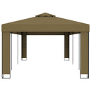 pavillon med dobbelttag 3x6 m 180 g/m² gråbrun