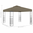 havetelt 3x3 m 180 g/m² gråbrun