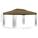 pavillon 3x4 m 180 g/m² gråbrun