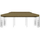 pavillon 6x3x2,7 m 180 g/m² gråbrun