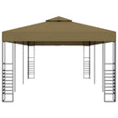 pavillon 6x3x2,7 m 180 g/m² gråbrun