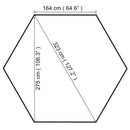 havepavillon 323x275x265 cm 180 g/m² hvid