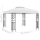 pavillon 3x3 m 180 g/m² hvid