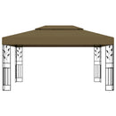 pavillon med dobbelttag 3x4 m 180 g/m² gråbrun