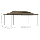 pavillon 600x298x270 cm 180 g/m² gråbrun