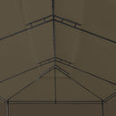 pavillon med gardiner 600x298x270 cm 180 g/m² gråbrun