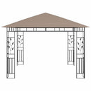 pavillon med myggenet 3x3x2,73 m 180 g/m² gråbrun