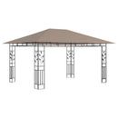 pavillon med myggenet 4x3x2,73 m 180 g/m² gråbrun