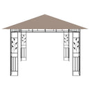 pavillon med myggenet 4x3x2,73 m 180 g/m² gråbrun