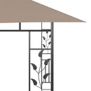 pavillon med myggenet 4x3x2,73 m 180 g/m² gråbrun