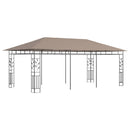 pavillon med myggenet 6x3x2,73 m 180 g/m² gråbrun