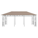 pavillon med myggenet 6x3x2,73 m 180 g/m² gråbrun