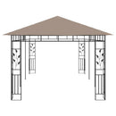 pavillon med myggenet 6x3x2,73 m 180 g/m² gråbrun