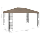 pavillon 4x3 m gråbrun