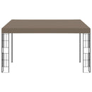 vægmonteret pavillon 4x3 m stof gråbrun