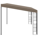 vægmonteret pavillon 4x3 m stof gråbrun