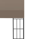 vægmonteret pavillon 4x3 m stof gråbrun