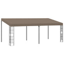 vægmonteret pavillon 6x3 m stof gråbrun