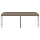 vægmonteret pavillon 6x3 m stof gråbrun