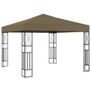 pavillon 3x3 m stof gråbrun