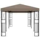 pavillon 6x3 m stof gråbrun