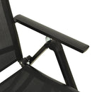 foldbare havestole 2 stk. textilene og aluminium sort