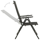 foldbare havestole 2 stk. textilene og aluminium sort