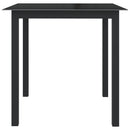 havebord 80x80x74 cm glas og aluminium sort
