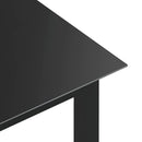 havebord 150x90x74 cm aluminium og glas sort
