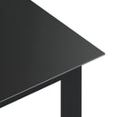 havebord 190x90x74 cm aluminium og glas sort