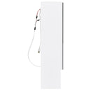 badeværelsesskab med spejl + LED 80x15x60 cm MDF hvid