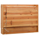 badeværelsesskab med spejl + LED 80x15x60 cm MDF egetræsfarvet