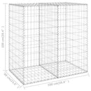 gabionvæg med dæksler 100x60x100 cm galvaniseret stål