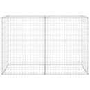 gabionvæg med dæksler 150x60x100 cm galvaniseret stål