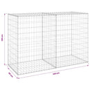 gabionvæg med dæksler 150x60x100 cm galvaniseret stål