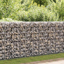gabionvæg med dæksler 150x60x100 cm galvaniseret stål