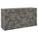 gabionvæg med dæksler 200x60x100 cm galvaniseret stål