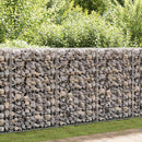 gabionvæg med dæksler 200x60x100 cm galvaniseret stål