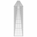 gabionvæg med dæksler 900x30x100 cm galvaniseret stål