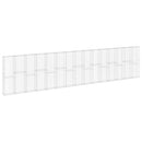 gabionvæg med dæksler 900x30x200 cm galvaniseret stål