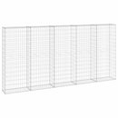 gabionvæg med dæksler 300x30x150 cm galvaniseret stål