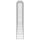 gabionvæg med dæksler 300x30x150 cm galvaniseret stål